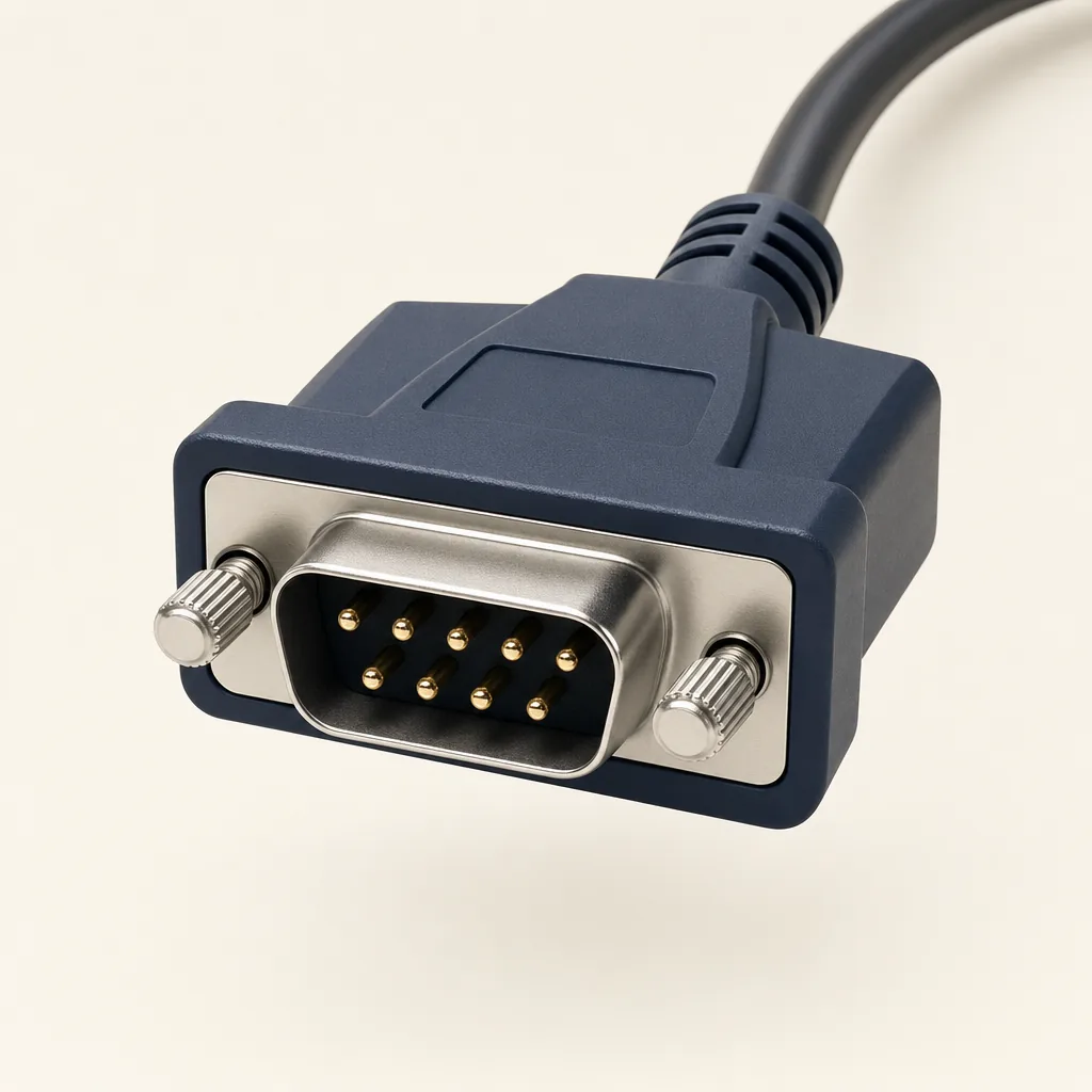 DE-9 Serial (RS-232) connector, generated image