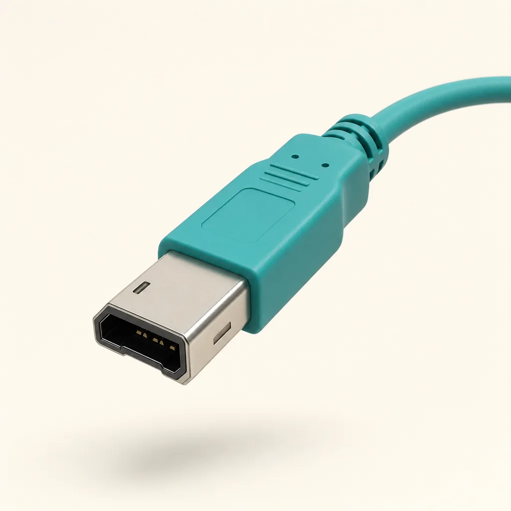 IEEE 1394 / FireWire 400 connector, generated image