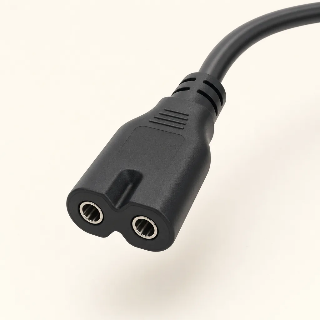 IEC 60320 C7 (Figure-8) connector, generated image