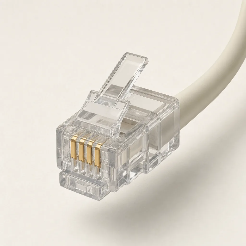 Modular Telephone Plug (6P6C) connector, generated image